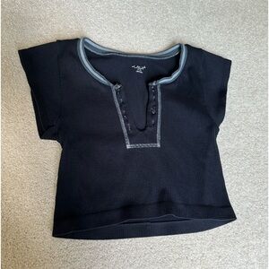 Urban Outfitters Out From Under Go for Gold Black Seamless Crop Top